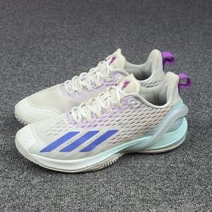 Adidas Adizero Cybersonic Tennis Shoes White Purple Blue Aqua Women's Size 7.5